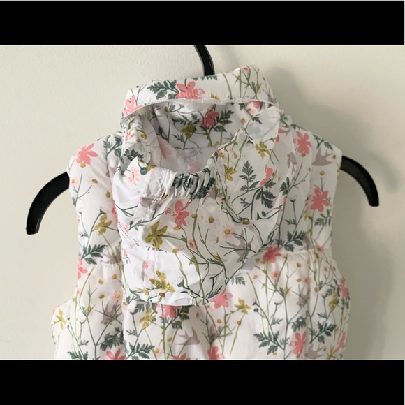 Zara Toddler Floral Puffer Vest Sz 2/3 - Picture 3 of 6
